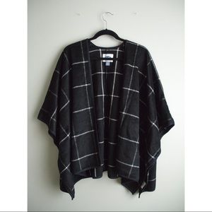 Old Navy plaid poncho wrap